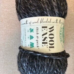 Lion Brand Wool-Ease Thick & Quick Yarn - Charcoal Gray